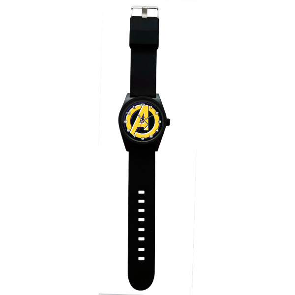 Reloj de Pulsera Avengers Analógico Negro y Amarillo
