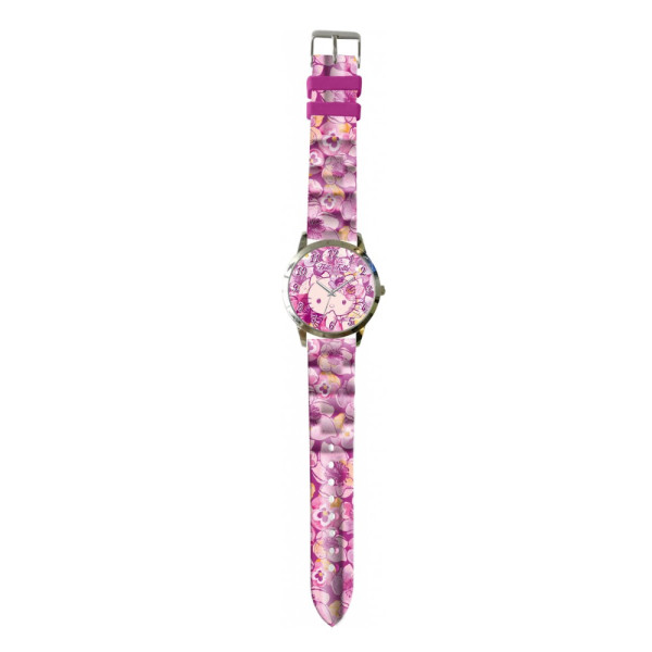 Reloj de Pulsera Hello Kitty Flores Analógico en Caja