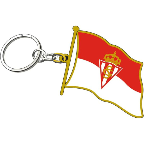 Llavero de Metal Real Sporting de Gijón Bandera