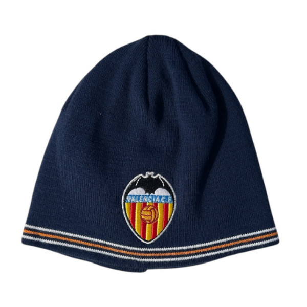 Gorro Valencia CF Azul Marino Líneas Adulto