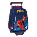 Mochila Trolley Infantil con Ruedas Spiderman Neon