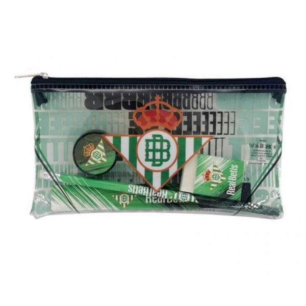 Estuche Portatodo Transparente con Material Real Betis Beeetiiisss