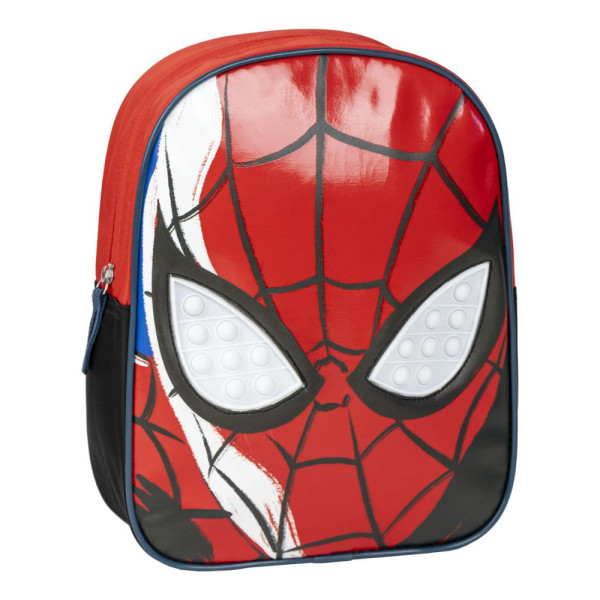 Mochila Guardería Spiderman Pop Push Roja Niño