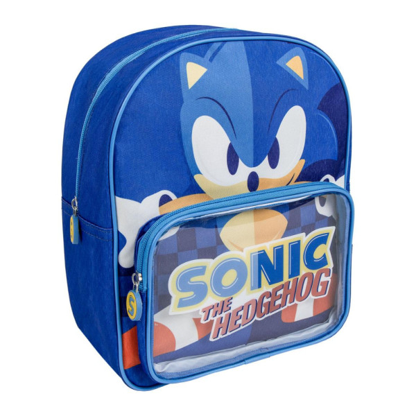 Mochila Guardería con Bolsillo Sonic The Hedgehog Azul Niño