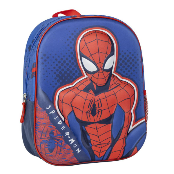 Mochila Guardería 3D Spiderman Strong Azul Niño