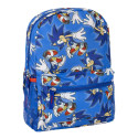Mochila Infantil con Bolsillo Sonic Run Azul Niño