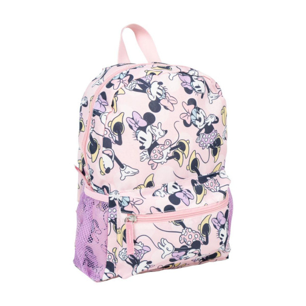 Mochila Infantil con Bolsillo Minnie Mouse Rosa Niña