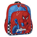 Mochila Escolar Mediana Spiderman Marvel Roja y Azul Niño