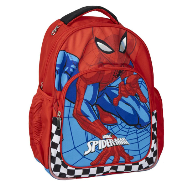 Mochila Escolar Grande Spiderman Marvel Roja
