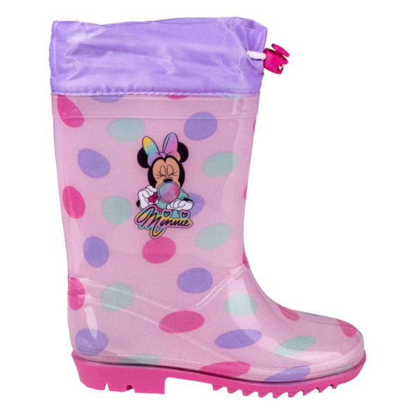 Botas de Agua Minnie Mouse Rosas Bubbles Niña