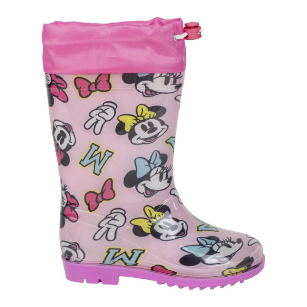 Botas de Agua Minnie Mouse Rosas Símbolos Niña