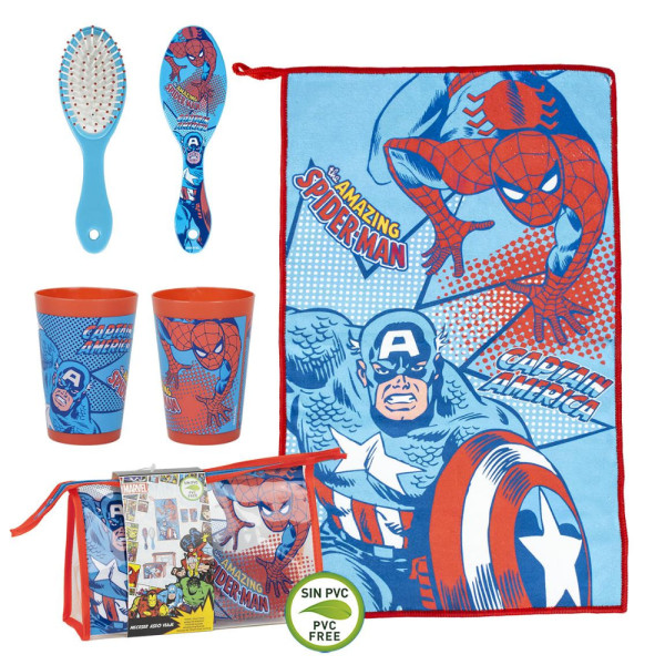 Set de Baño con Neceser Spiderman Amazing Capitán América