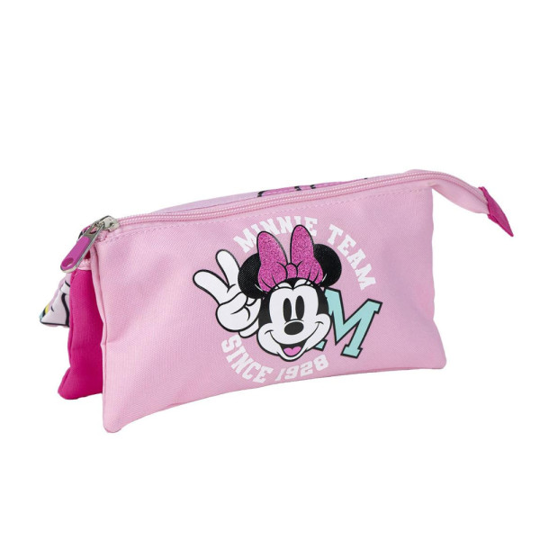Estuche Portatodo Triple Minnie Mouse Team Since 1928