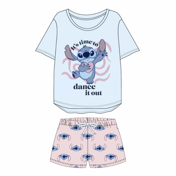 Pijama Manga Corta Stitch Dance It Out Mujer