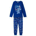 Pijama Manga Larga Stitch Azul Marino Niño