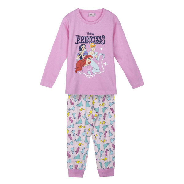 Pijama Manga Larga Princesas Disney Rosa Stars Niña