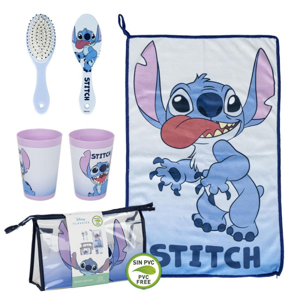Set de Baño con Neceser Stitch Azul