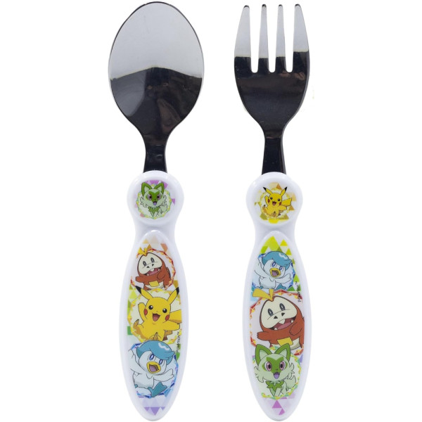 Set 2 Cubiertos Metálicos Pokémon