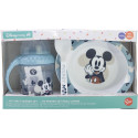 Set 3Pcs Vaso Entrenamiento 250 ML Plato y Cuchara Mickey Mouse Full Of Smiles