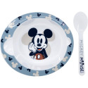 Set Micro Toddler 2 Pcs Cuenco y Cuchara Mickey Mouse Full Of Smiles