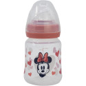 Biberón Cuello Ancho 150 ML Tetina Silicona 3 Posiciones Minnie Mouse Heart Full