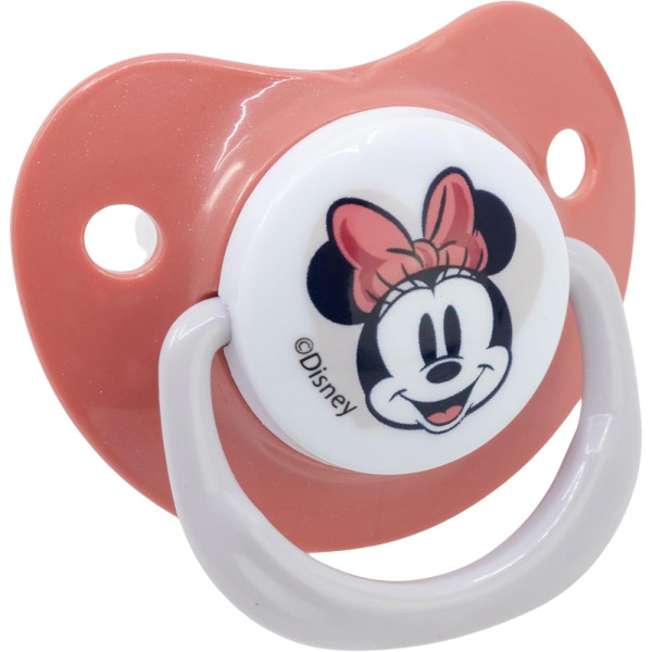 Set 2 Chupetes Tetina Anatómica Silicona +6 M con Funda Minnie Mouse Heart Full