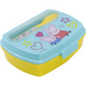 Sandwichera Rectangular con Cubiertos Peppa Pig Core 2022