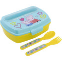 Sandwichera Rectangular con Cubiertos Peppa Pig Core 2022