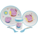 Set 5 Pcs Antideslizante Premium Bicolor En Estuche Peppa Pig Core