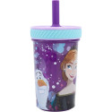Vaso PP Antivuelco con Pajita de Silicona 370 ML Frozen Violet