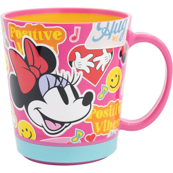 Taza Antivuelco Pp 410 ML Minnie Mouse Flower Power