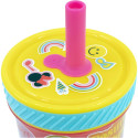 Vaso PP Antivuelco con Pajita de Silicona 370 ML Minnie Mouse Flower Power