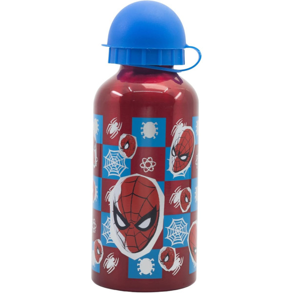 Botella Aluminio Pequeña 400 ML Spiderman Arachnid Grid