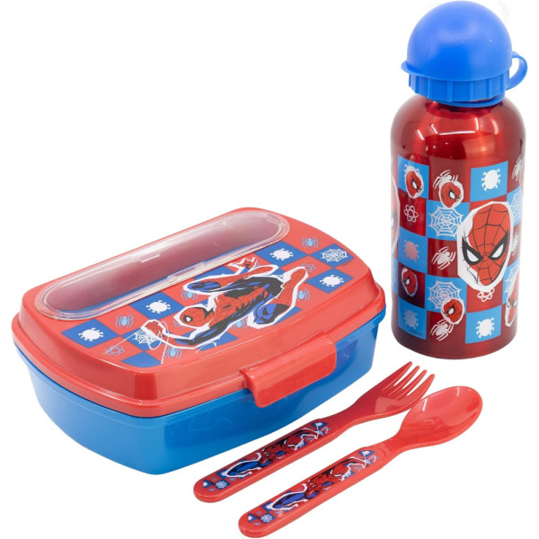 Set Urban Vuelta Al Cole 4 Pcs Spiderman Midnight Flyer
