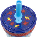 Vaso PP Antivuelco con Pajita de Silicona 370 ML Spiderman Dimension