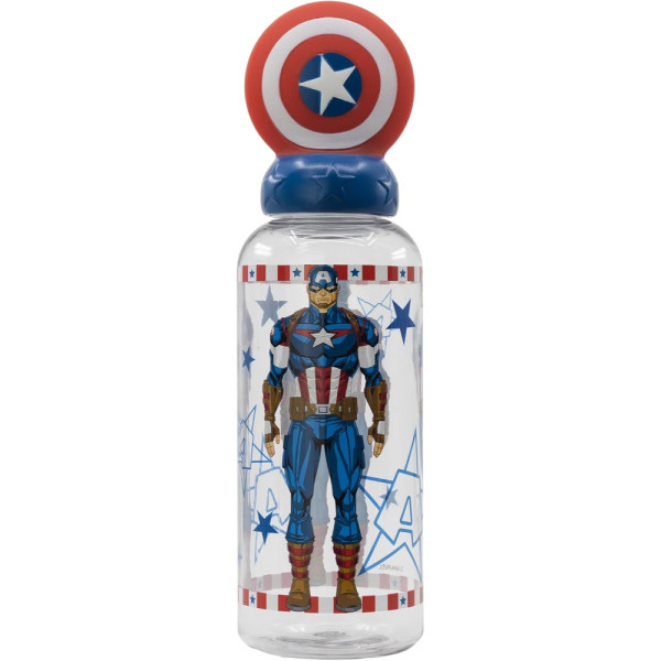Botella Ecozen Figurita 3D 560 ML Avengers Invincible Force Capitán América