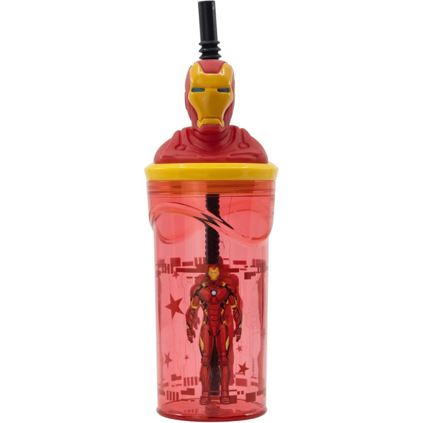 Vaso Figurita 3D 360 ML Avengers Invincible Force Iron Man