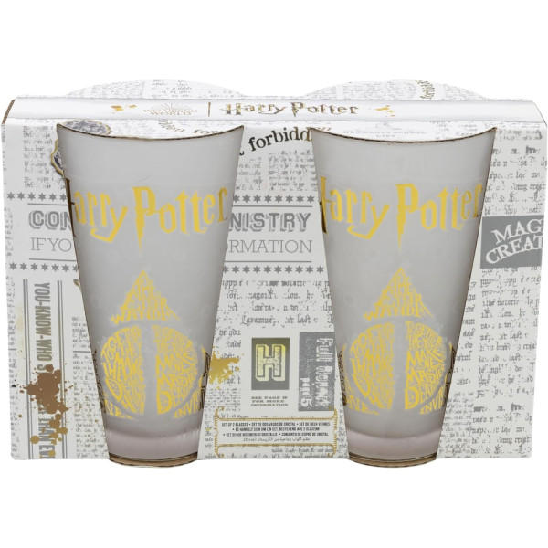 Set 2 Vasos Casual de Cristal 490 ML Harry Potter Golden Magic 