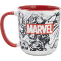Taza Cerámica Elite 380 ML En Caja Regalo Marvel Pattern 