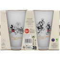 Set 2 Vasos Casual de Cristal 490 ML Mickey Mouse Vintage 