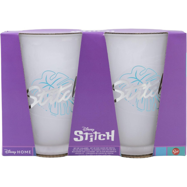 Set 2 Vasos Casual de Cristal 490 ML Stitch 