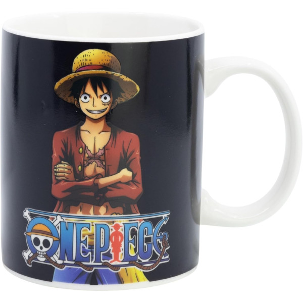 Taza Cerámica 325 ML Changing Color En Caja Regalo One Piece 