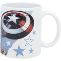 Taza Cerámica Sublimada 325 ML Avengers Capitán América Shield Attack 