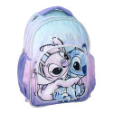 Mochila Escolar Grande Stitch y Angel Lila