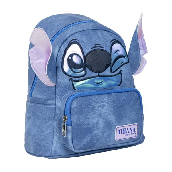 Mochila Casual Moda Denim Stitch Ohana Means Family