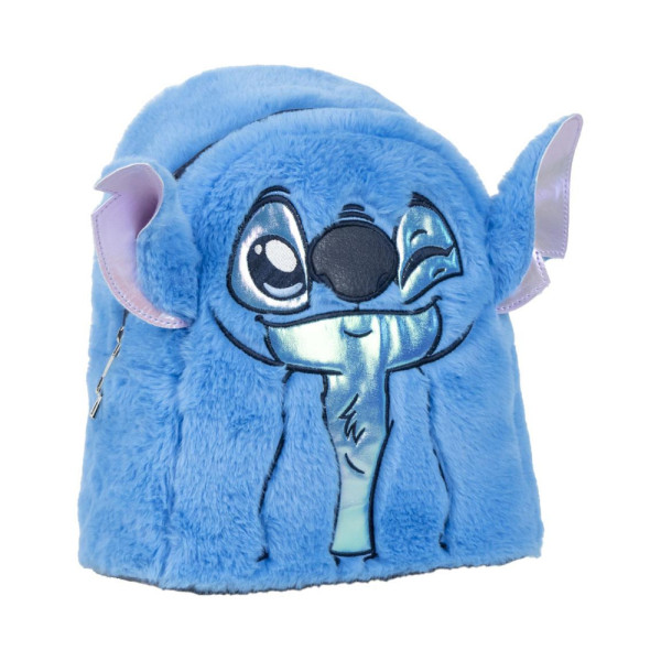 Mochila Casual Moda Peluche Stitch Azul