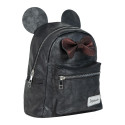 Mochila Casual Moda Polipiel Minnie Mouse Negra