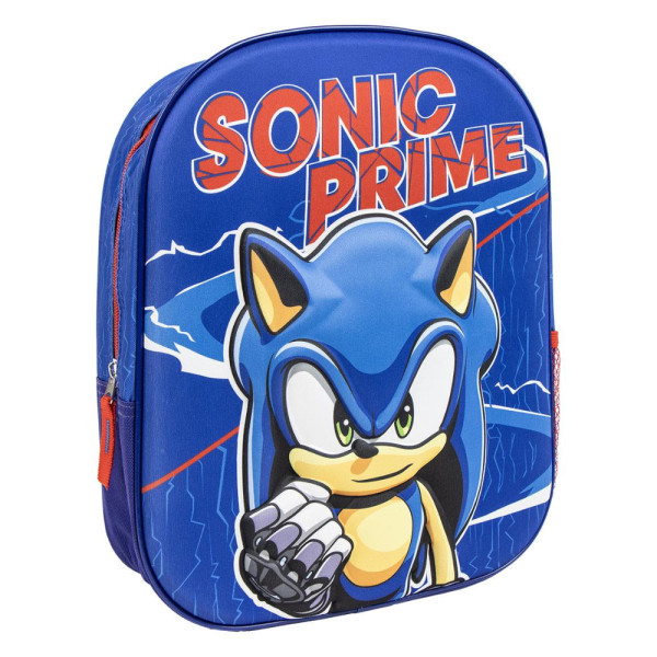 Mochila Guardería 3D Escolar Sonic Prime Run