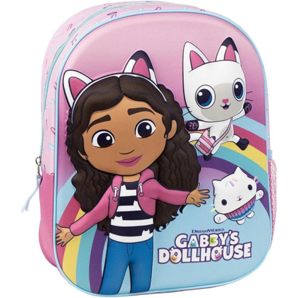 Mochila Guardería 3D Escolar La Casa de Muñecas de Gabby Friends