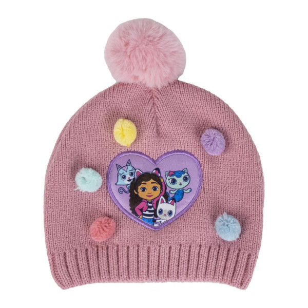Gorro con Pompón La Casa de Muñecas de Gabby Morado Niña
